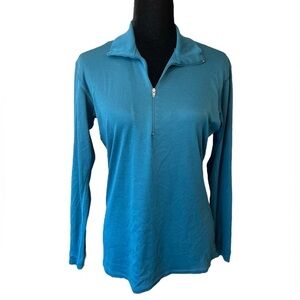 Patagonia Capilene Thermal Weight Zip-Neck Top - Women's Medium Teal Blue